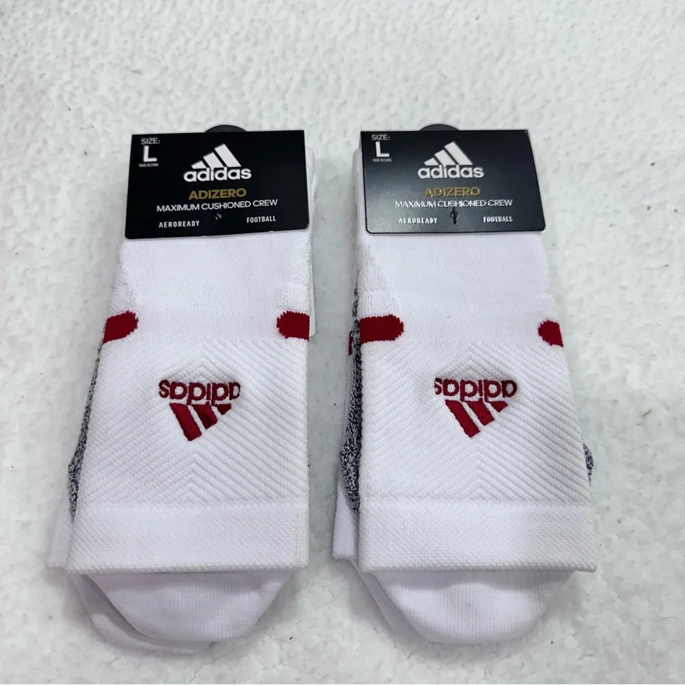 White Adidas Adizero Socks